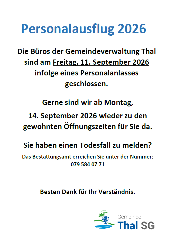 Personalausflug 2026